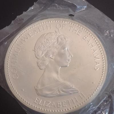 1973 Commonwealth of the Bahamas $10 Sterling Silver Uncirculated Coin 10 July 1973 Independance 49 grams (#20)