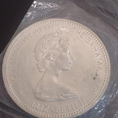 1973 Commonwealth of the Bahamas $10 Sterling Silver Uncirculated Coin 10 July 1973 Independance 49 grams (#21)