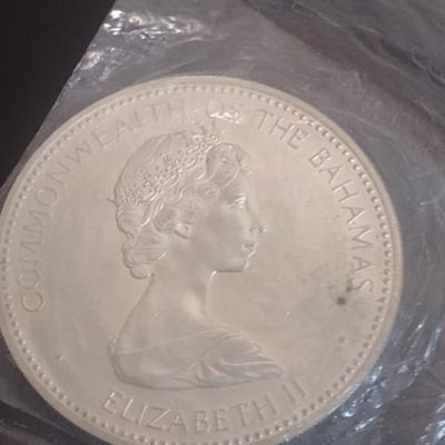 1973 Commonwealth of the Bahamas $10 Sterling Silver Uncirculated Coin 10 July 1973 Independance 49 grams (#21)