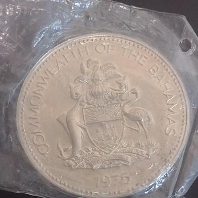 1975 Commonwealth of the Bahamas $10 Sterling Silver Uncirculated Coin 10 July 1973 Independance 49 grams (#22)