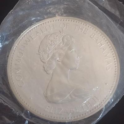 1973 Commonwealth of the Bahamas $10 Sterling Silver Uncirculated Coin 10 July 1973 Independance 49 grams (#25)