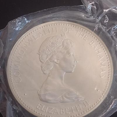 1973 Commonwealth of the Bahamas $10 Sterling Silver Uncirculated Coin 10 July 1973 Independance 49 grams (#26)