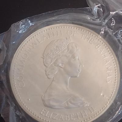 1973 Commonwealth of the Bahamas $10 Sterling Silver Uncirculated Coin 10 July 1973 Independance 49 grams (#26)