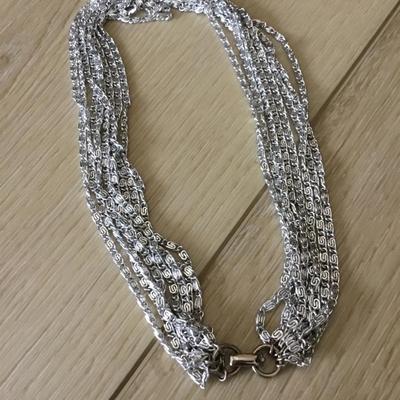 Beautiful, vintage, choker, necklace, silver toned