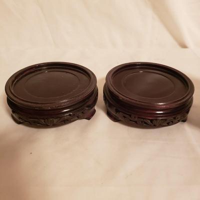 Pagoda Shadow Box W/Pair of Cloisonne Style Ginger Jars (LR-KD)