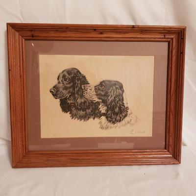 Framed Paul Wood Print & Matching Box and Ashtray (B3-KD)