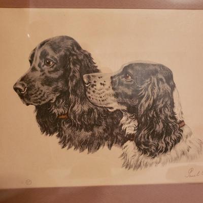 Framed Paul Wood Print & Matching Box and Ashtray (B3-KD)