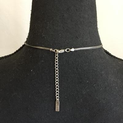 Vintage Napier, Silver tone Y drop necklace