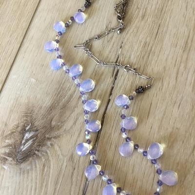 Beautiful crystal moonstone necklace