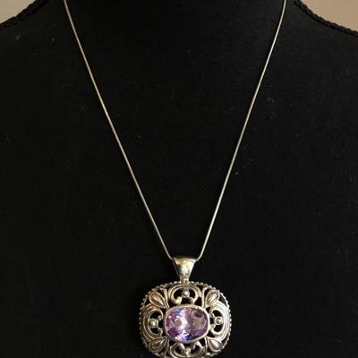 Gorgeous, sterling, silver pendant, and necklace 925 sterling silver
