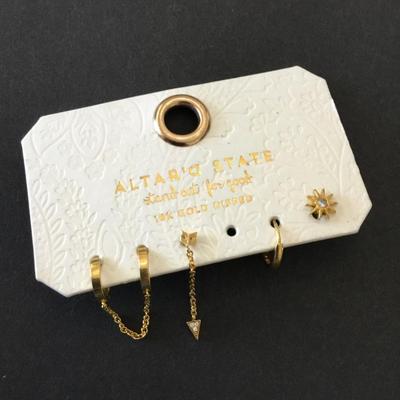 Cute 18 karat gold dipped earrings