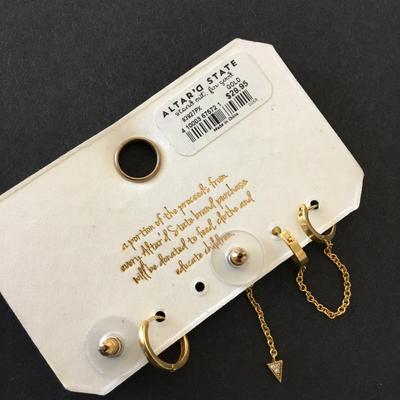 Cute 18 karat gold dipped earrings