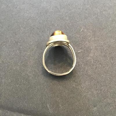 Very nice silver 925 Israel ring with tiger eye Stone