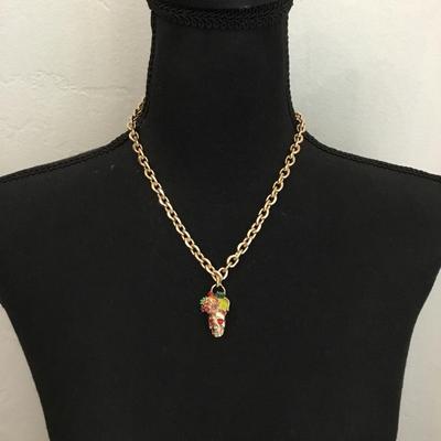 Betsey Johnson, vintage sugar skull necklace excellent condition