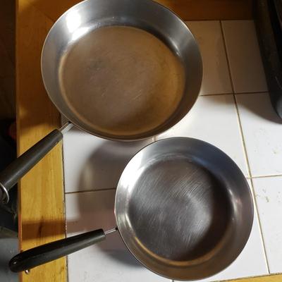 LOT 157B: Assorted Pots & Pans; Revere Ware Copper Bottom & More