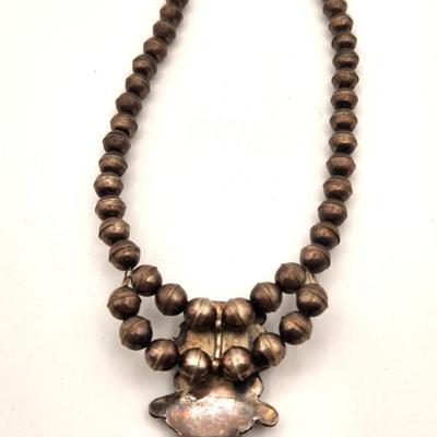 Lot #51 Vintage Southwest Style (likely Native American Necklace - Turquoise/Carnelian