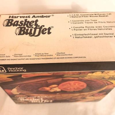 Lot #52 Vintage Anchor Hocking Harvest Amber 1.5 Quart Casserole Dish - New in Box