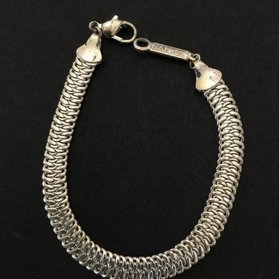 Vintage Napier Silver-tone, flat snake bracelet