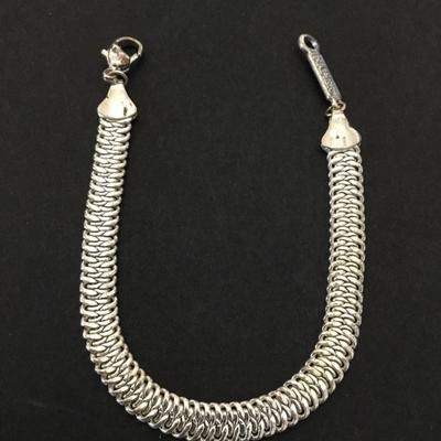 Vintage Napier Silver-tone, flat snake bracelet