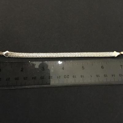 Vintage Napier Silver-tone, flat snake bracelet