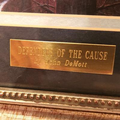 Lot #56 Framed Civil War Print "Defenders of the Cause" - John Demott