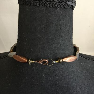 Beautiful, handcrafted bronze, gold, toned, elephant statement, necklace