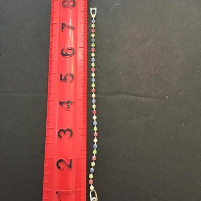 Vintage, multicolor, rhinestone bracelet
