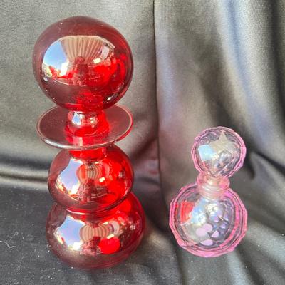 Sale Photo Thumbnail #654: The pink one glows with a black light.  Both great MCM pieces!
