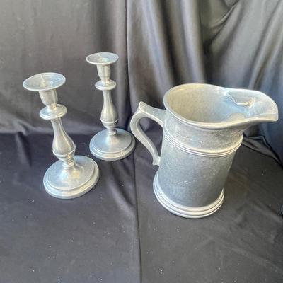 Sale Photo Thumbnail #716: Candles & Jug.  Medieval style.