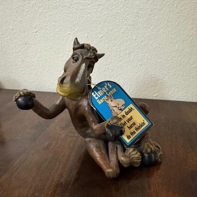 Elmer’s Horse sense. With two plastic horses.
