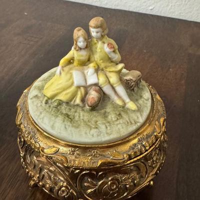 Vintage Music boxes and Trinket box.