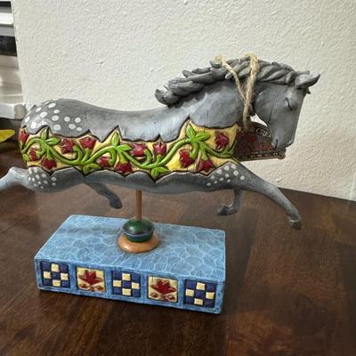 Vintage silver plated trinket. Jim Shore horse figure broken tail.
