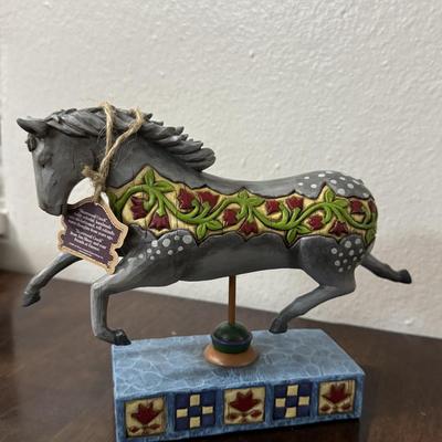 Vintage silver plated trinket. Jim Shore horse figure broken tail.