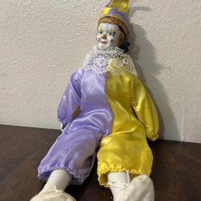 Vintage porcelain clowns.