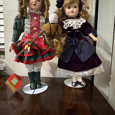 Vintage porcelain dolls.