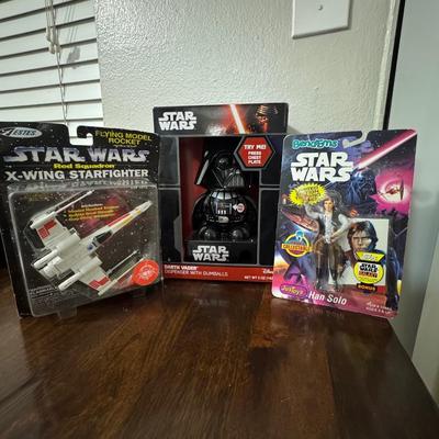 Star Wars figures. Darth Vader candy dispenser.