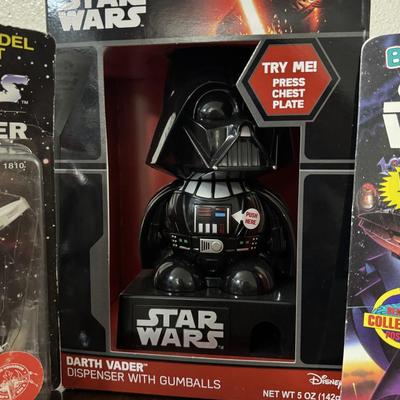 Star Wars figures. Darth Vader candy dispenser.