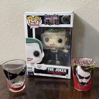 POP! the Joker and shot glasses.