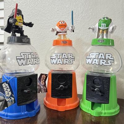 Star Wars M&M’s candy dispensers.