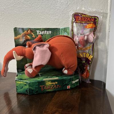 Disney Tarzan with Ronald McDonald happy meal toys.