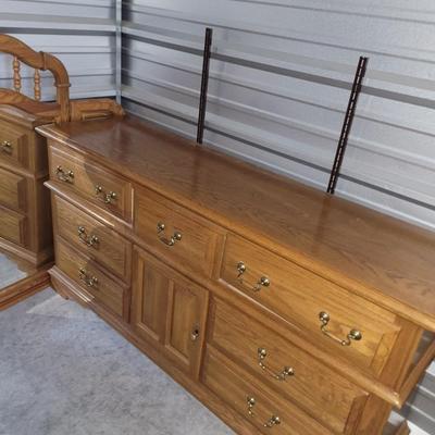 Sale Photo Thumbnail #650: Measures 67" wide, 19" deep and 35" tall but the mirror 49" tall and about 51" wide.