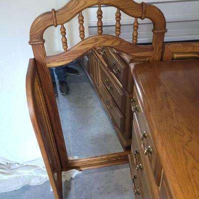 Sale Photo Thumbnail #651: Measures 67" wide, 19" deep and 35" tall but the mirror 49" tall and about 51" wide.