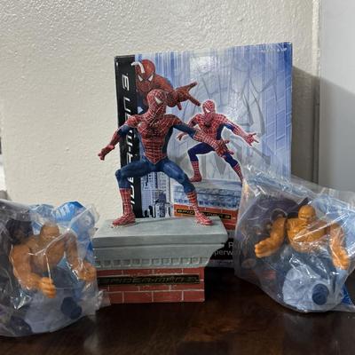 Spider-Man figure,Ronald McDonald happy meal toys.
