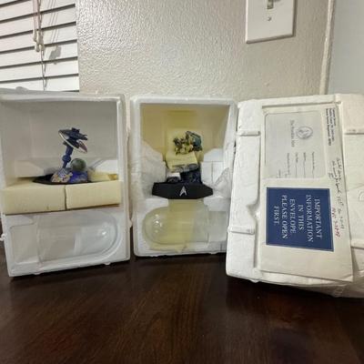 Star Trek sculptures with certificate of authenticity.