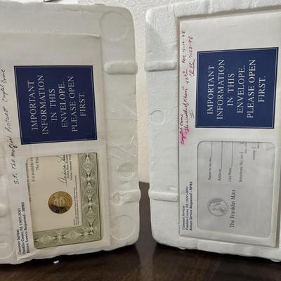 Star Trek sculptures with certificate of authenticity.