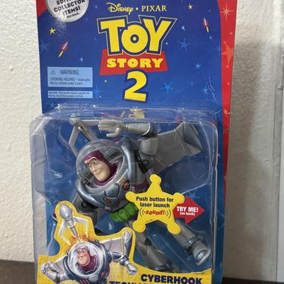 Vintage Toy story figures and Jessie rides Bullseye.
