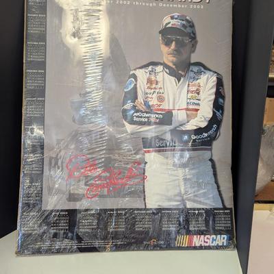 Sale Photo Thumbnail #1261: Dale Earnhardt NASCAR 2003 Calendar Poster Board 28"