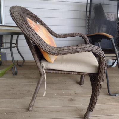 Plastic Wicker Chair (Choice A)
