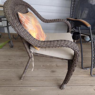 Plastic Wicker Chair (Choice A)