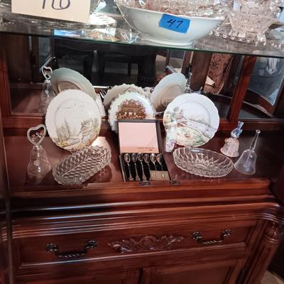 FOSTORIA SERVING DISHES, DECORATIVE PLATES FROM 1927, GERO ZILVIUM SPOONS AND MORE